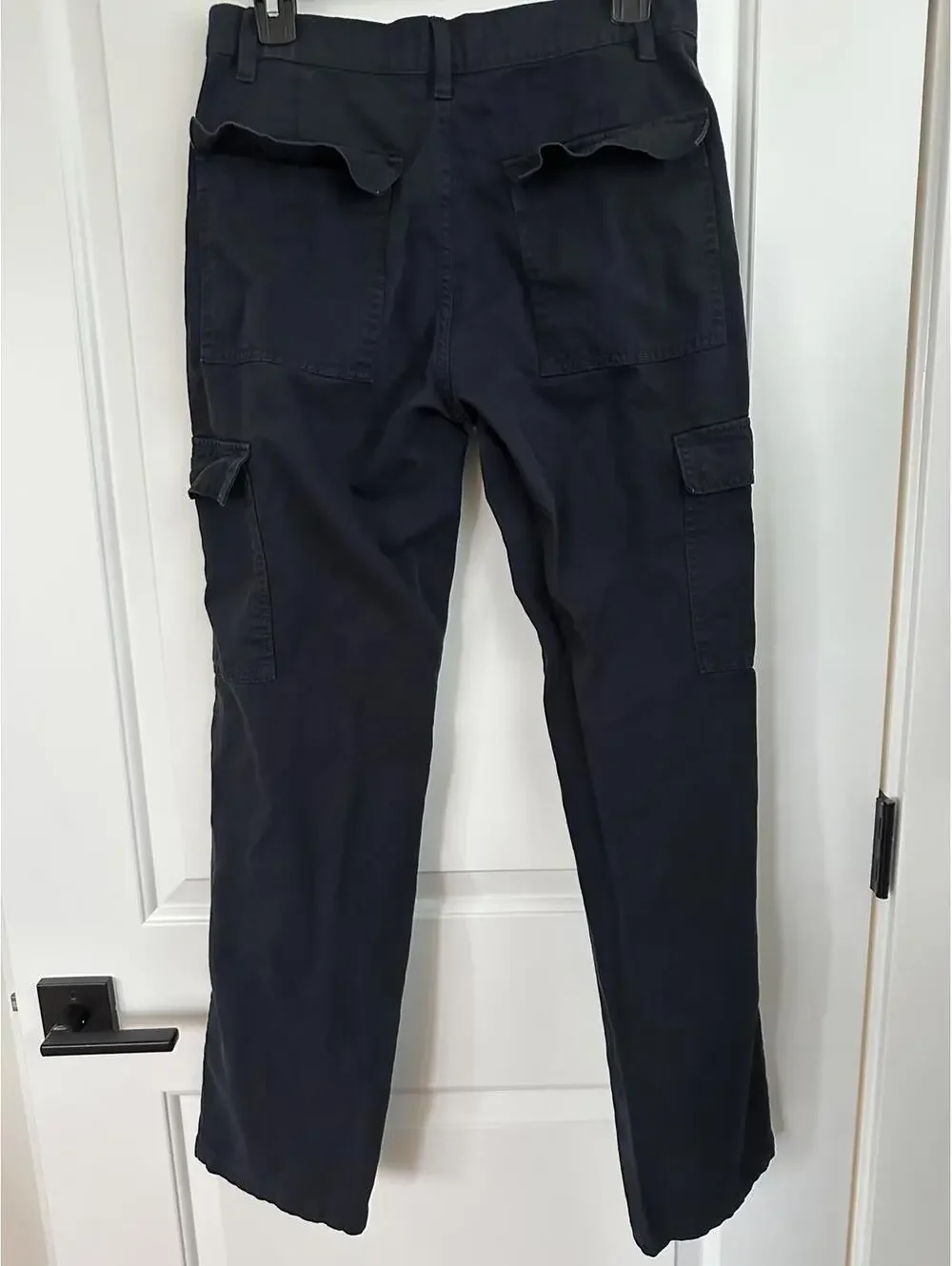 Mango 100% Cotton Pocket Cargo Jeans Pants Charcoal Size 4/S
